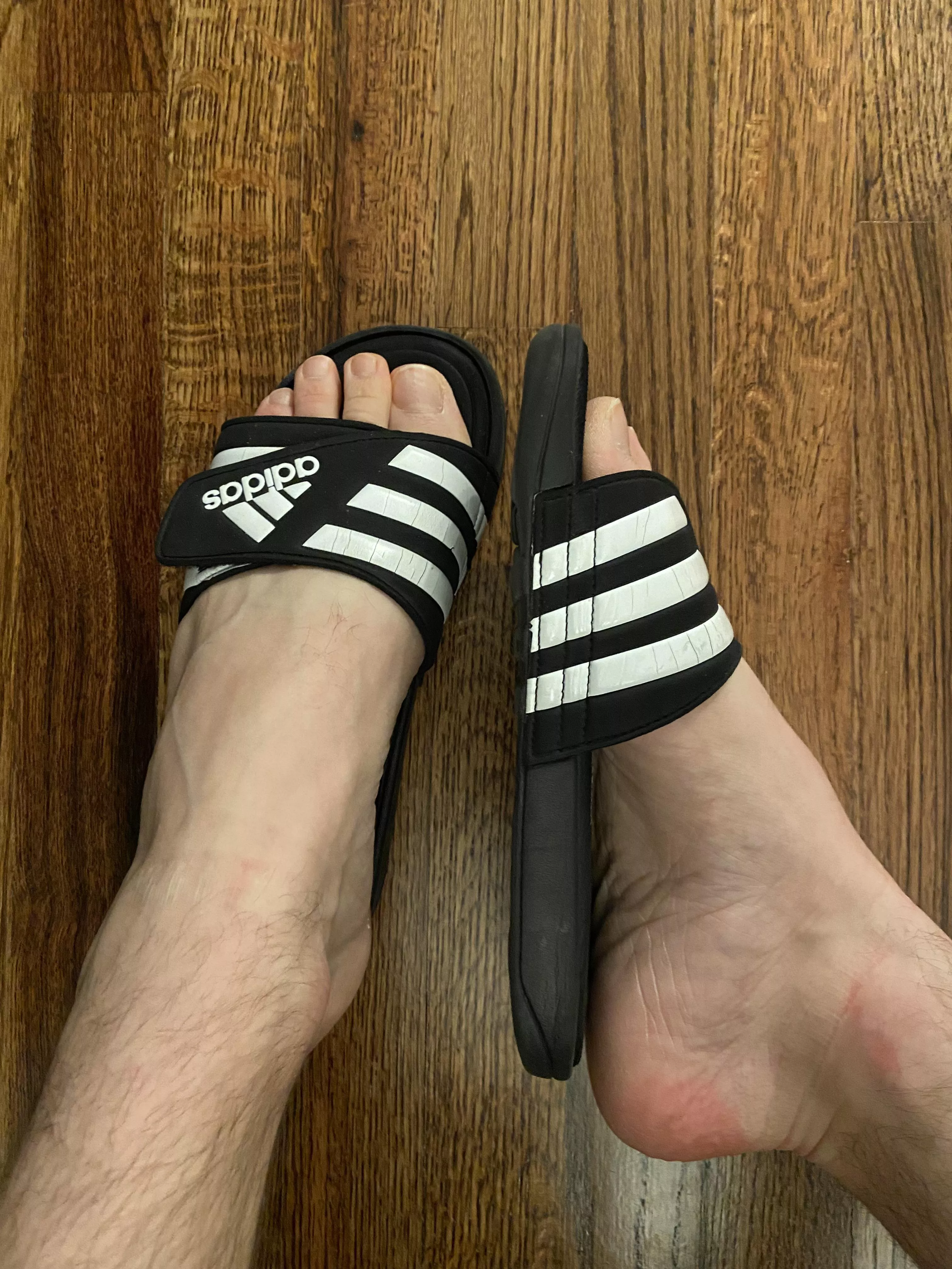 Shhhh… Stole my friends sandals, they’re way too small!