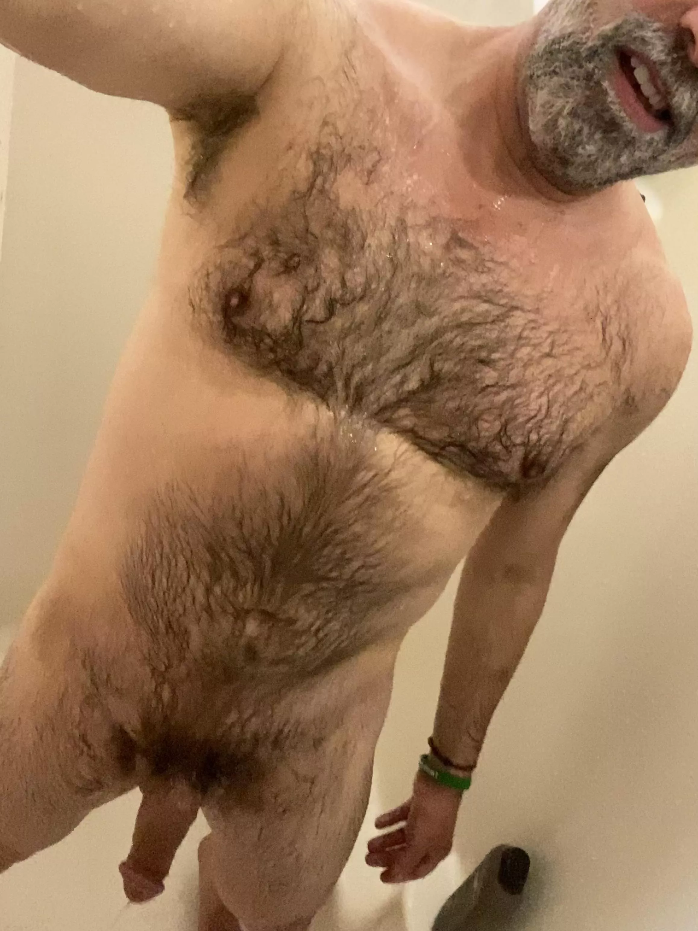 Shower time photo shoot. That’s normal right?