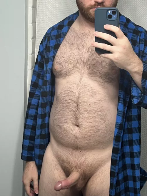 Showing off the beard and boner this morning
