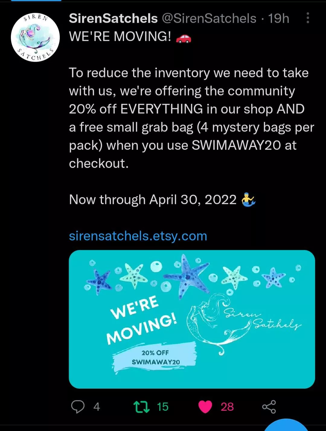 SirenSatchels is having an amazing sale for anyone who's looking for storage bags for toys ๐ SirenSatchels is having an amazing sale for anyone who's looking for storage bags for toys ๐
