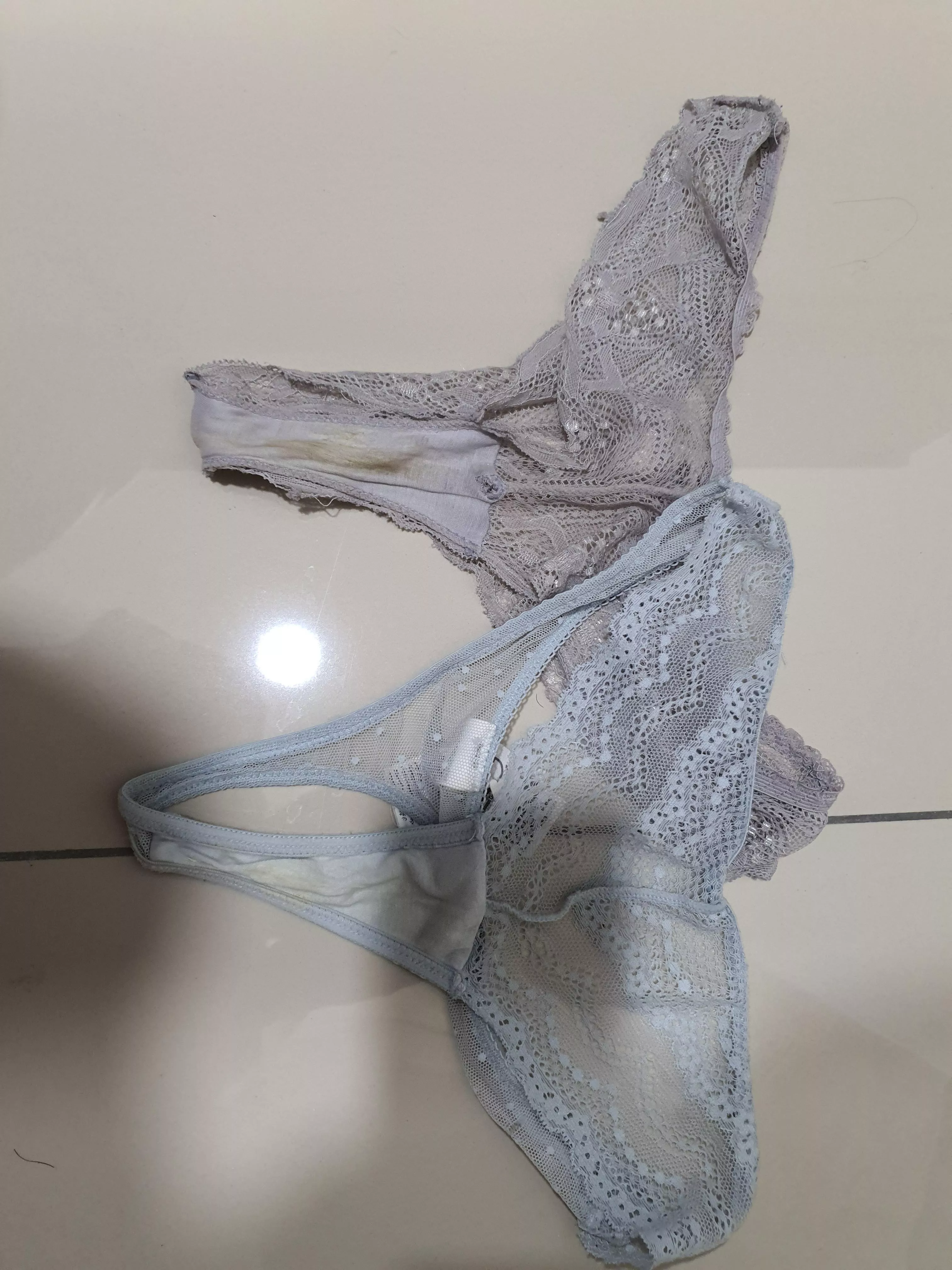 Sisters dirty thongs, check out my profile to see me cum in them