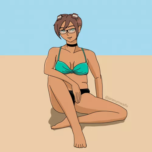 Sitting on the sand [Original]