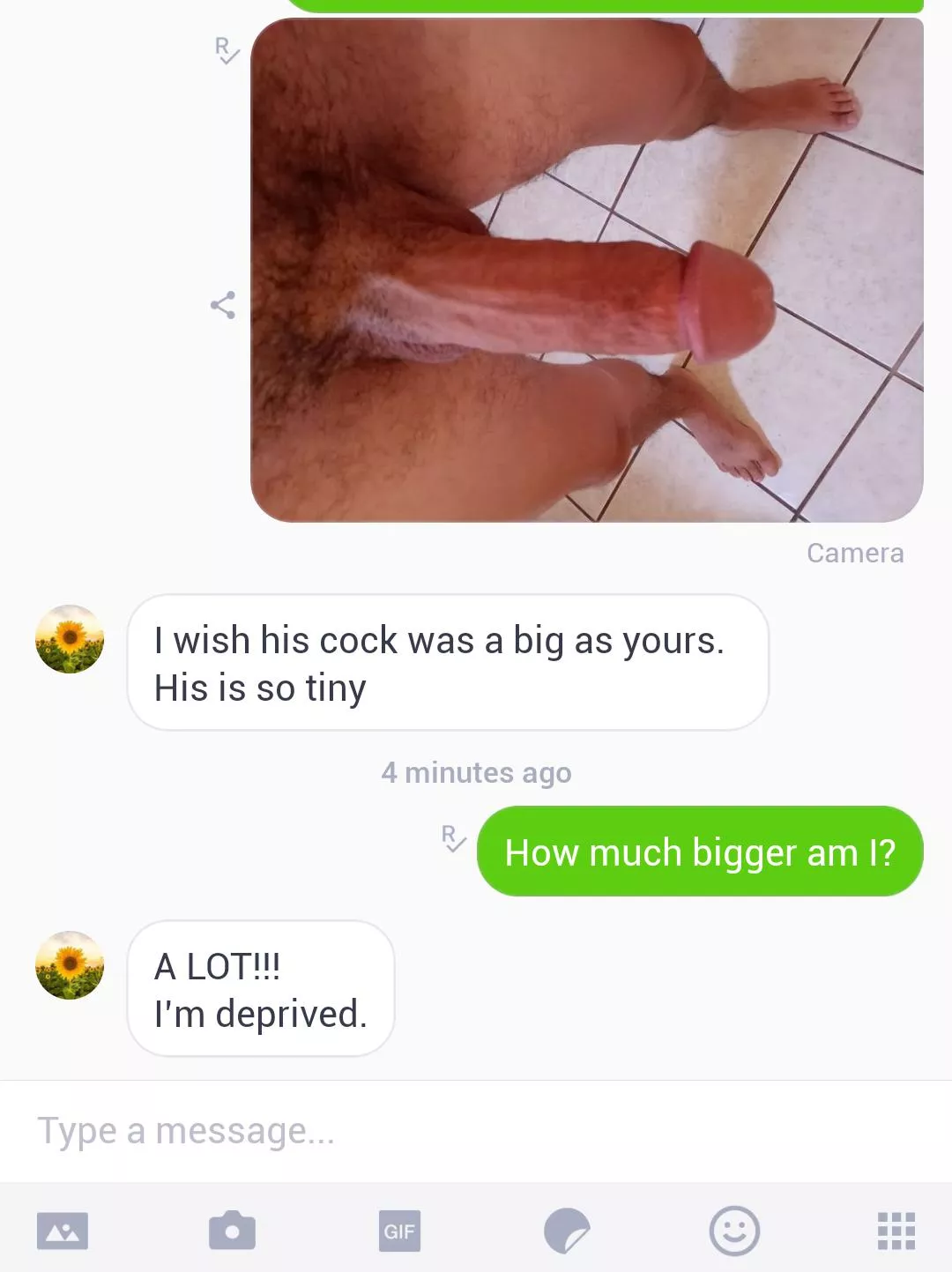 Size matters to her...