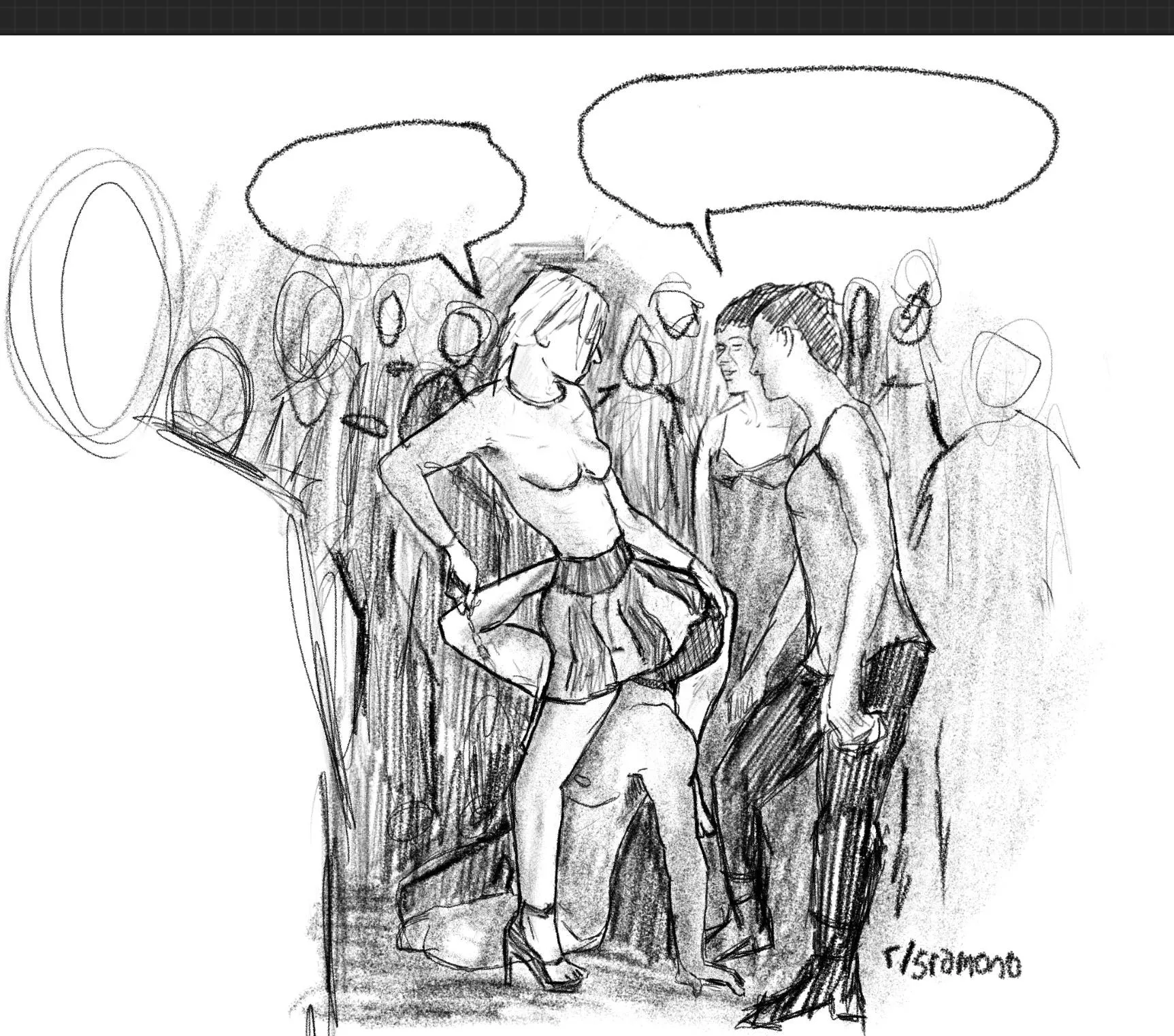 Slave at the Club; Looking for Captions, Prompts, or Details to Add