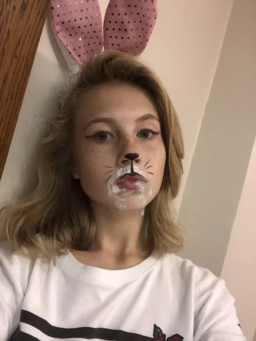 Slutty bunny got a little messy