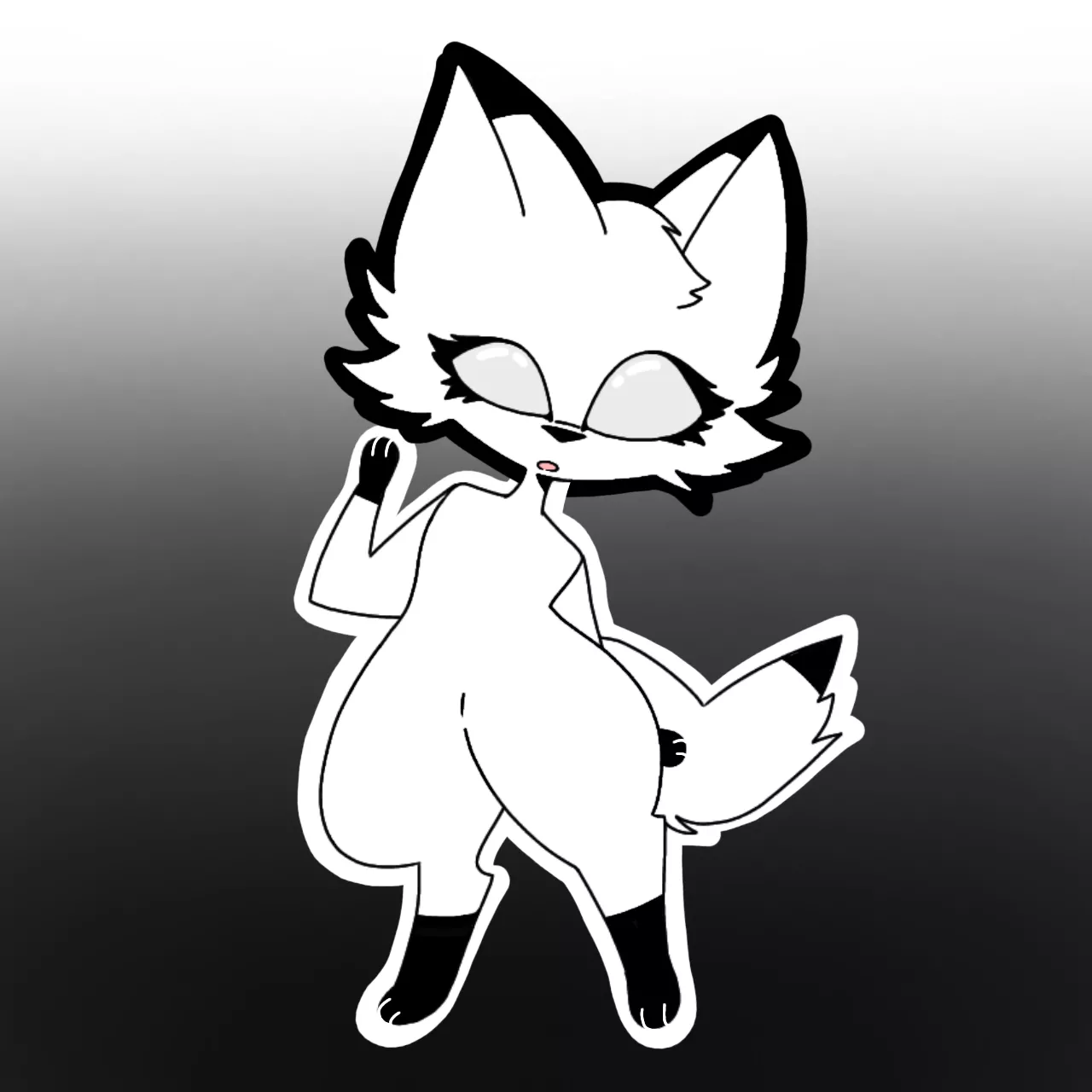 So I drew a furry ●w●