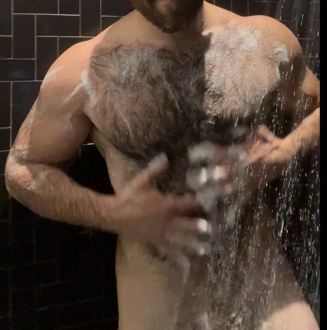 Soapy chest hair