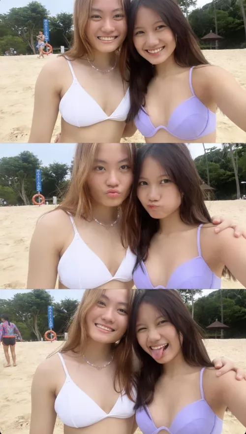 Some asian cuties, would you want the left or the right? IRTR