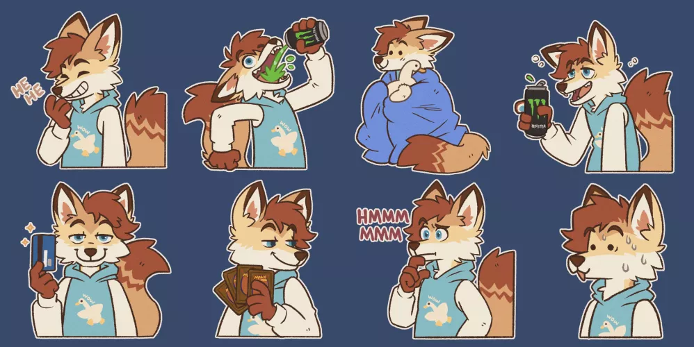 Some stickers I made for someone on Twitter UwU