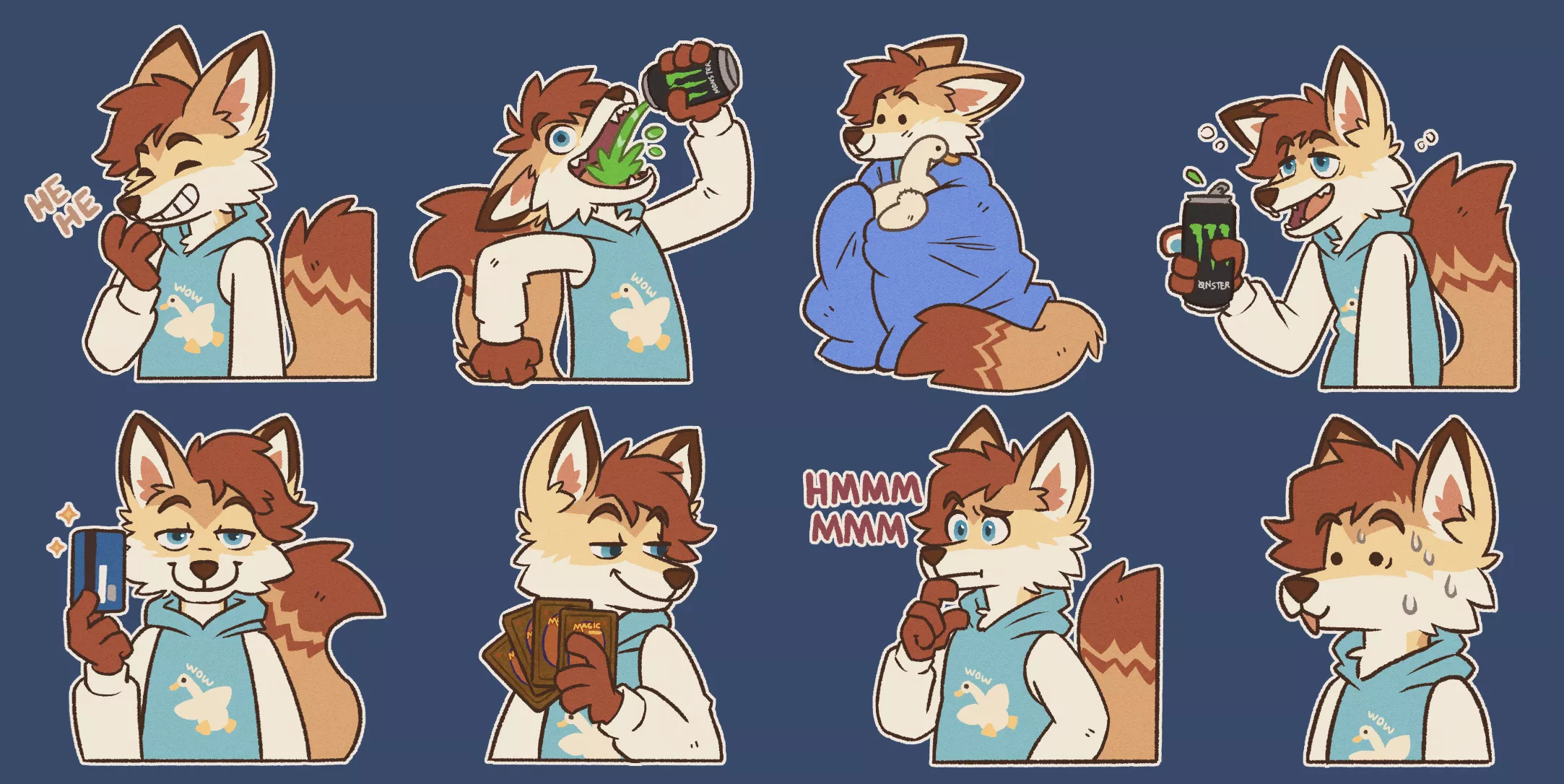 Some stickers I made for someone on Twitter UwU