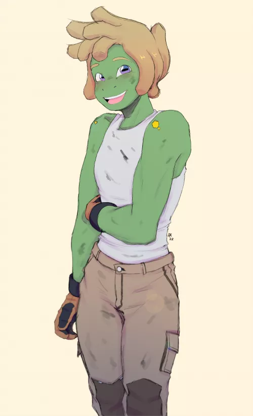 Sore But Still Smiling (ft. my boy Midas --- art by me!)