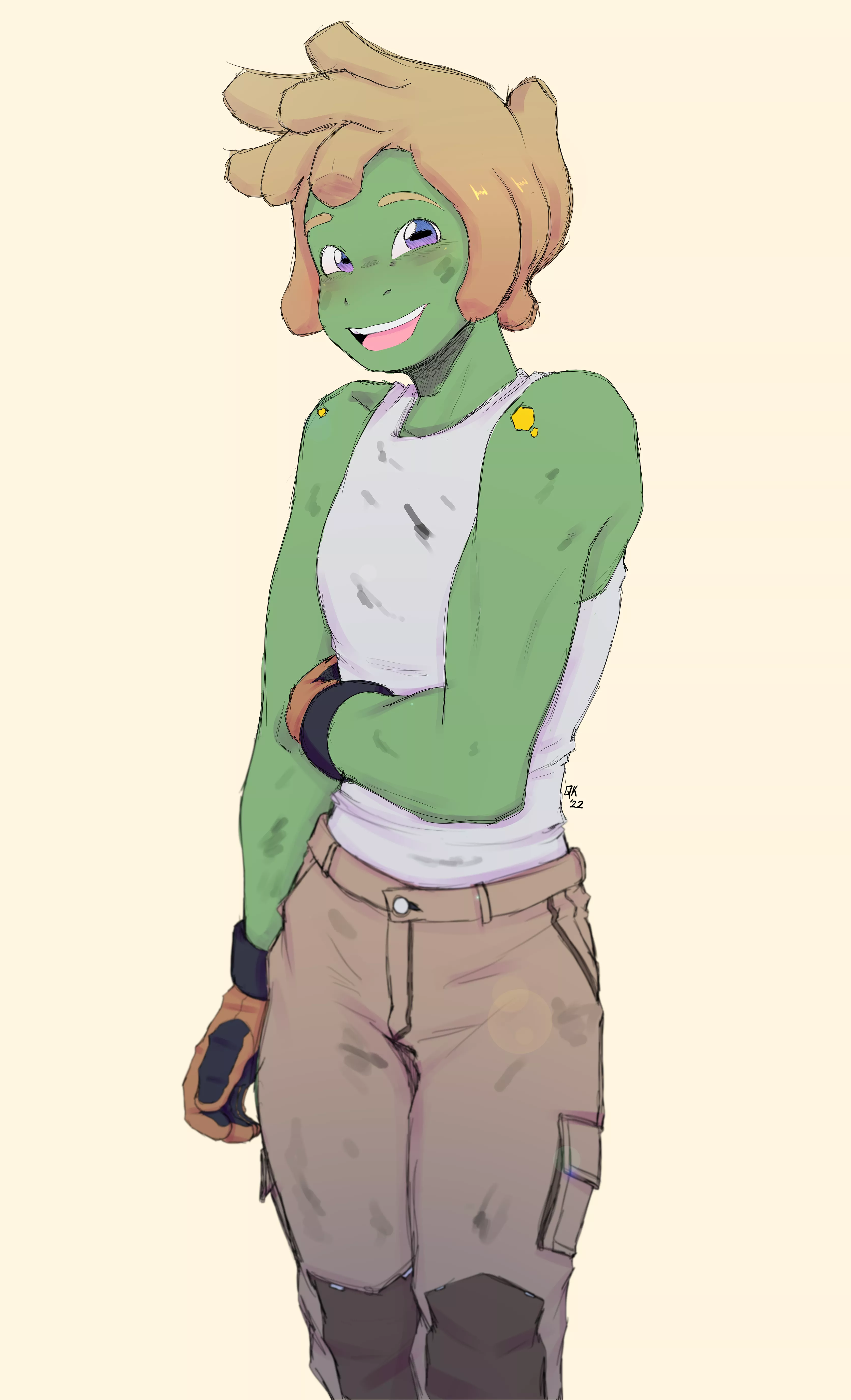 Sore But Still Smiling (ft. my boy Midas --- art by me!)