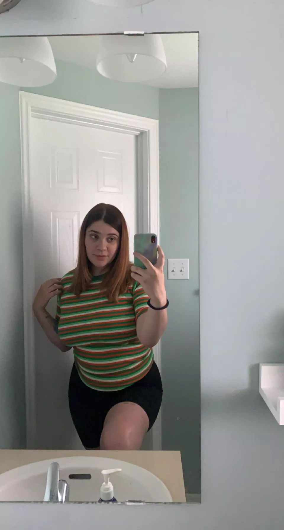 Sorry I’m clothed! But new to mom life, getting used to these curves!