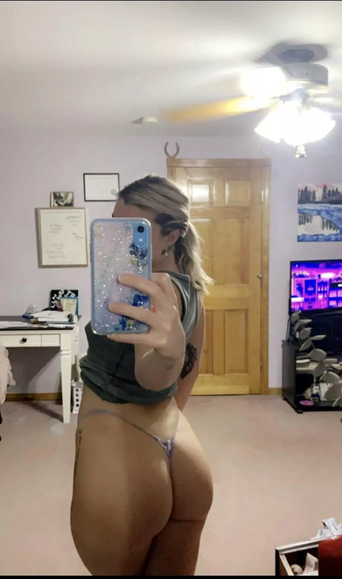 Step 1: Post ass Step 2: Get bent over