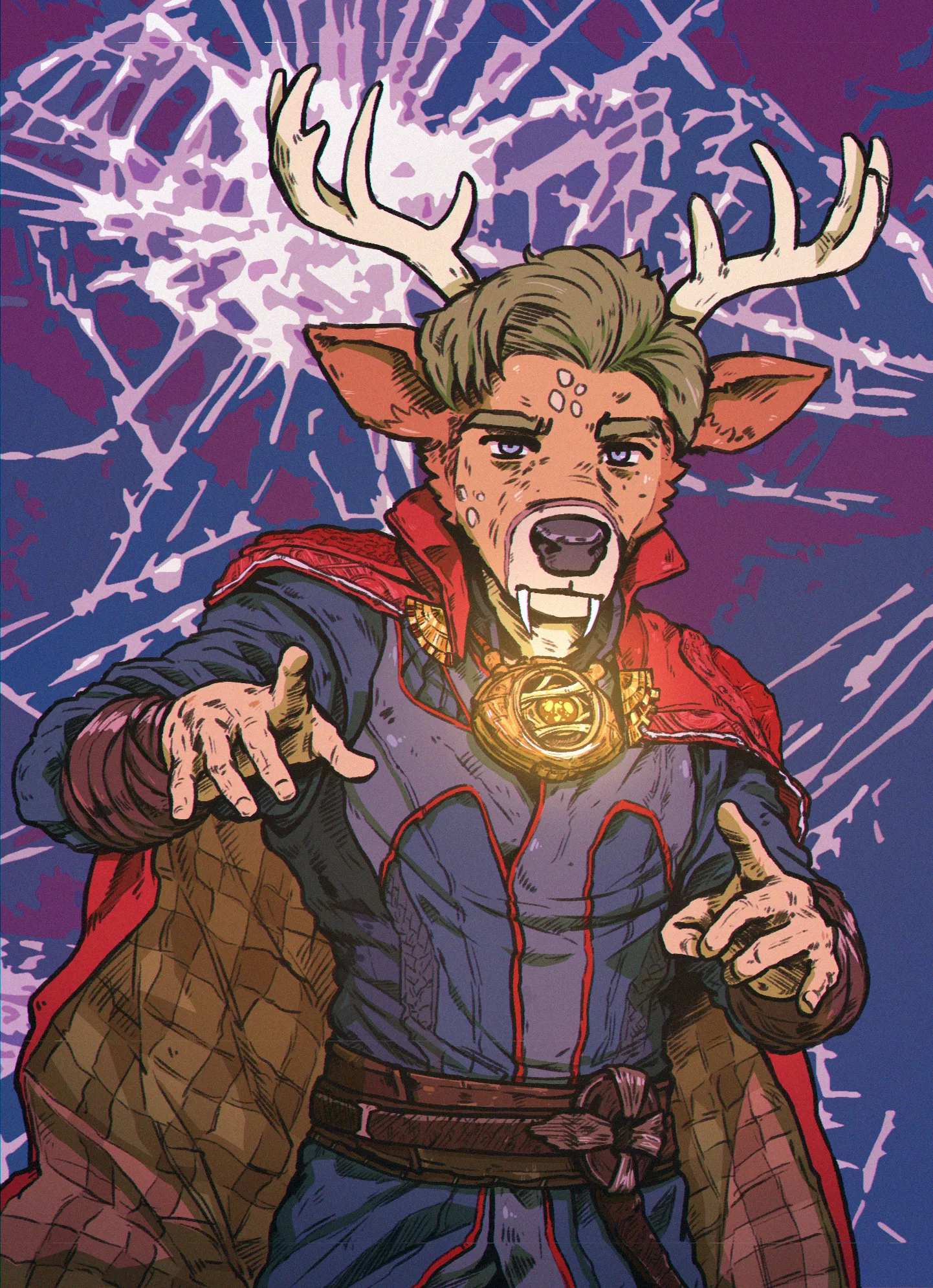 Strange things ahead (birthday art for CainSeltzer on Twitter by u/DWCMarshalArts)