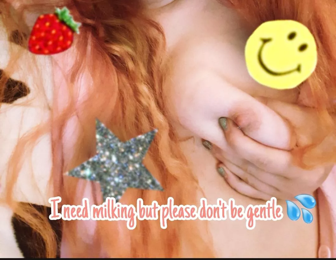 struggling to get milk to come in for the first time.. any advice for this cow? 😝💕