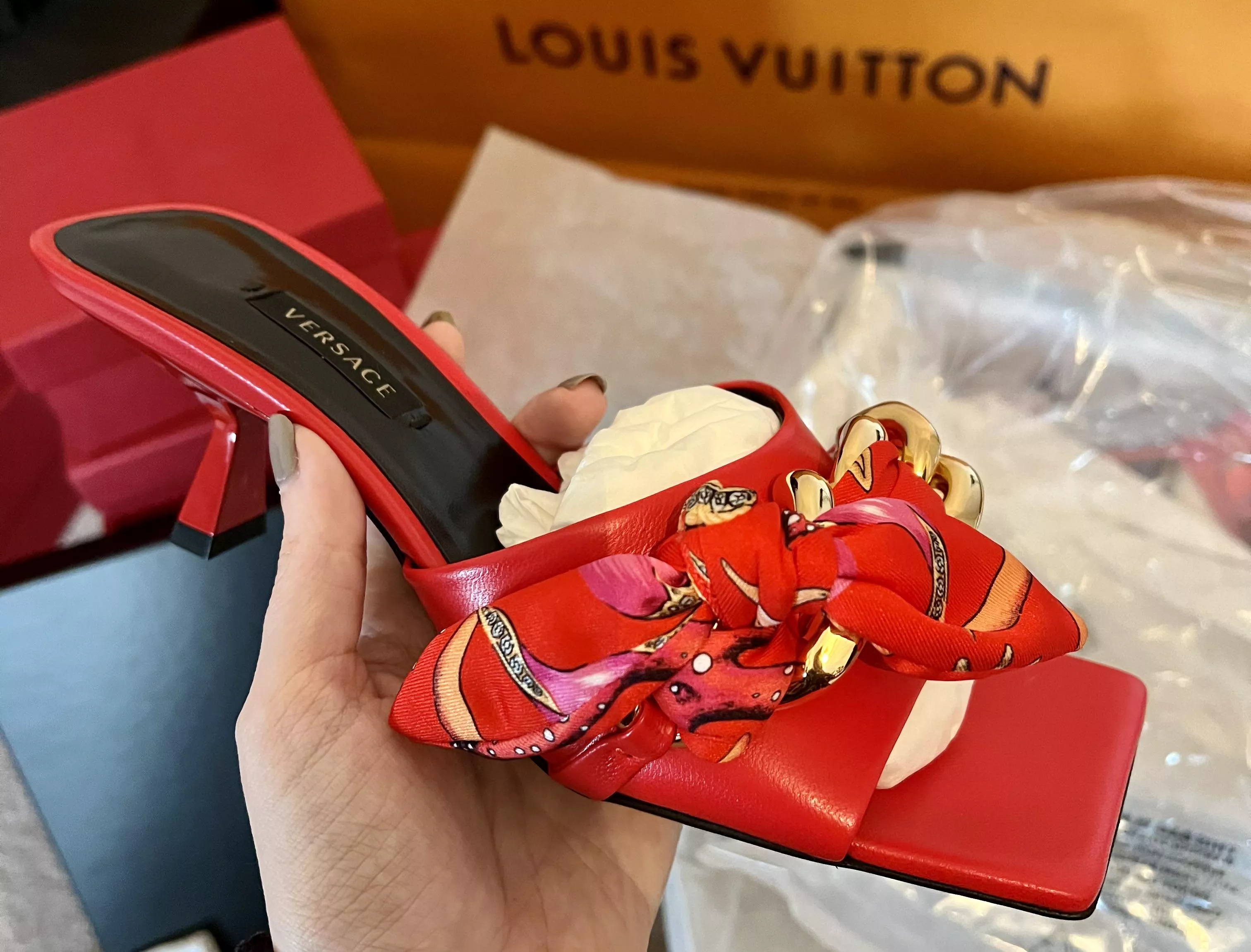 Subscribe for an exclusive photo shoot in my new Versace mules