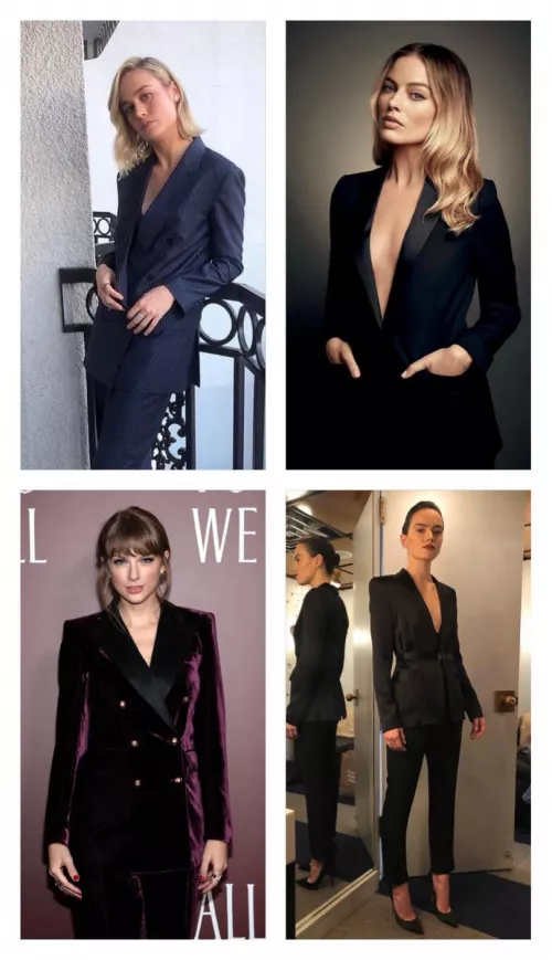 Suited and Booted: Brie Larson, Margot Robbie, Taylor Swift and Daisy Ridley