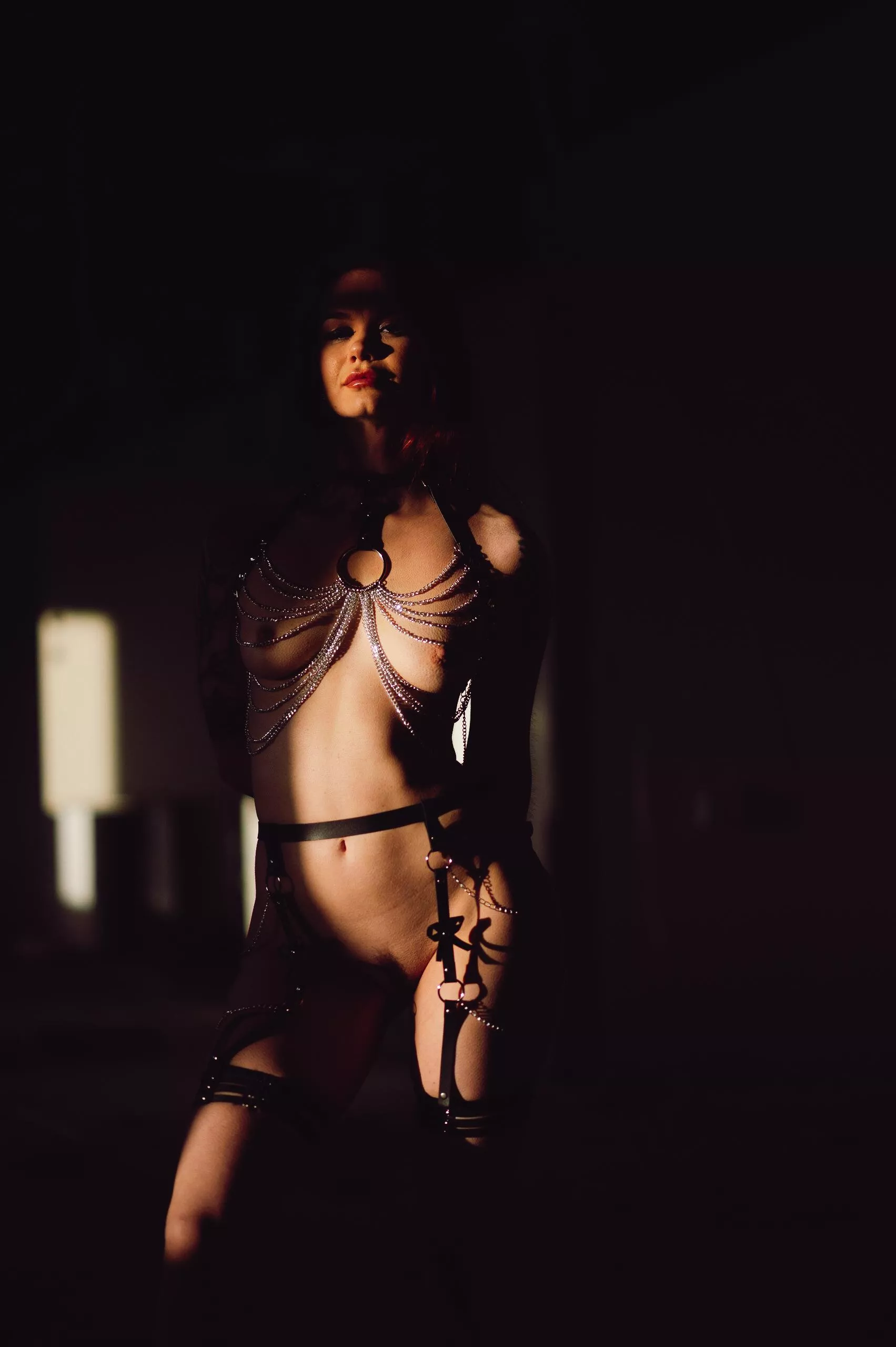 sunlight in a shadowy place