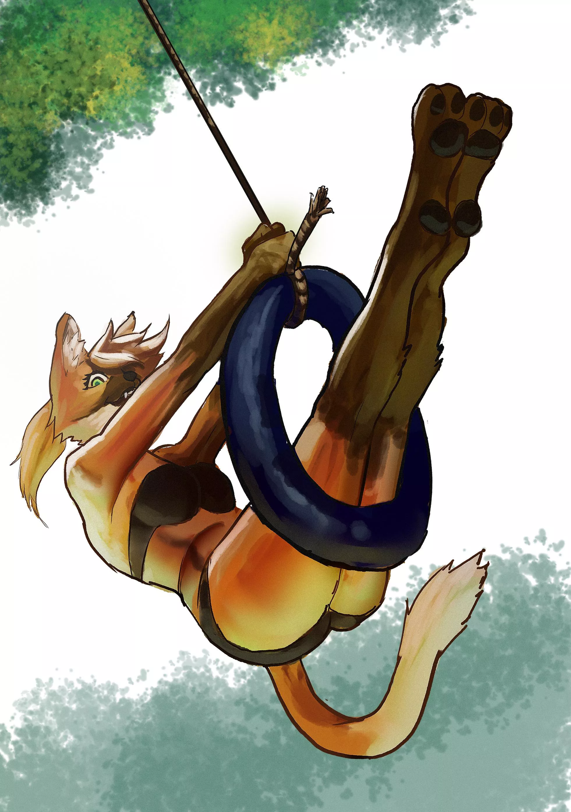 Swing play 😳 (Art by me using reference by Duane Bryers @Leoncoelhoc on twitter)