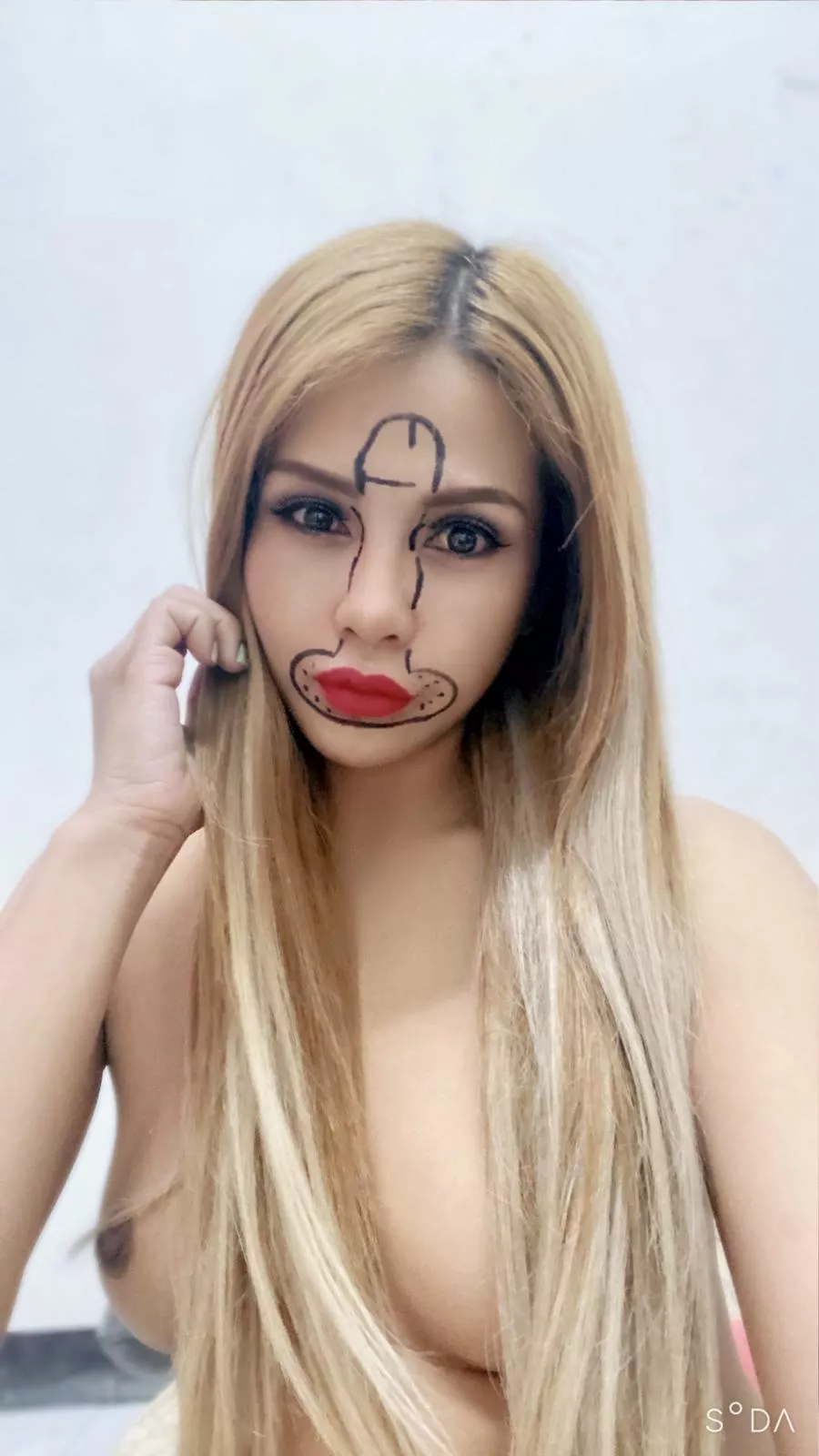 Tell me what you want me to draw on my face for you daddy! I’ll do ANYTHING!