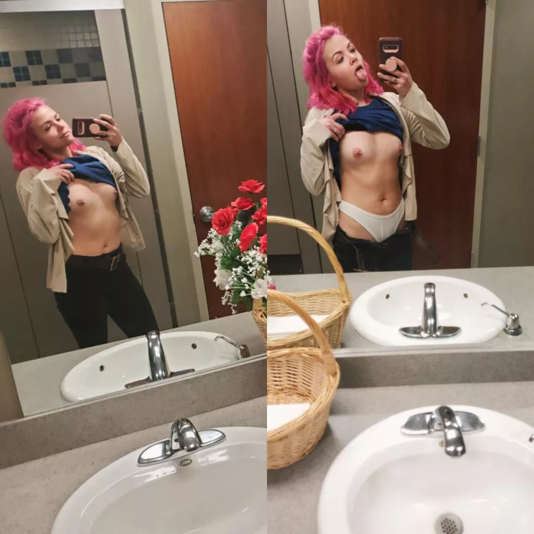 that girl has her tits out in the bathroom again 🥸 [F]