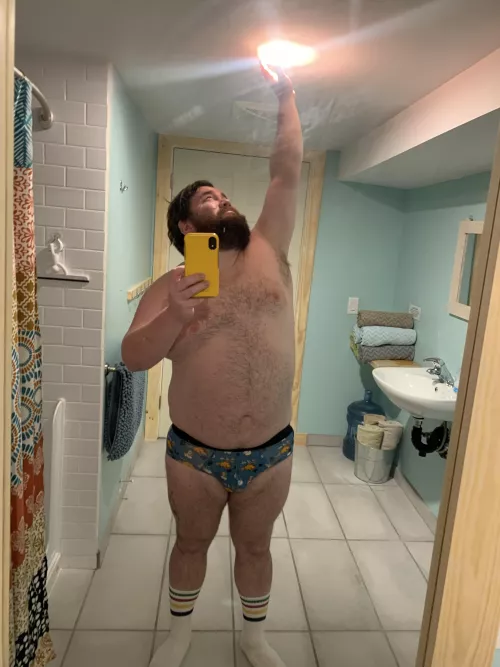 That’s brighter than it needs to be.