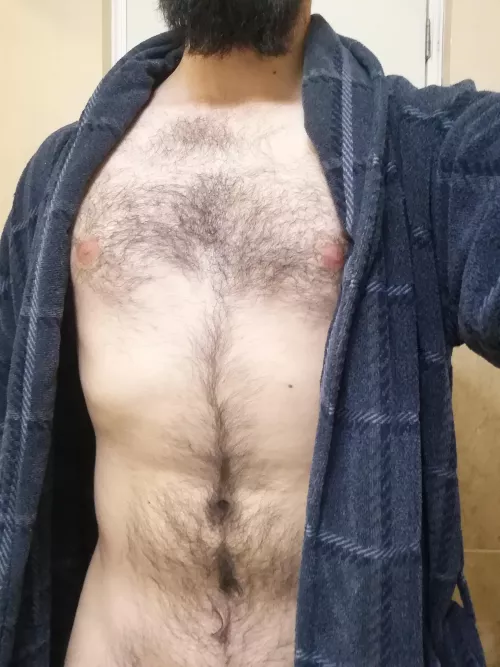 The bathrobe increases the sex appeal... Sort of