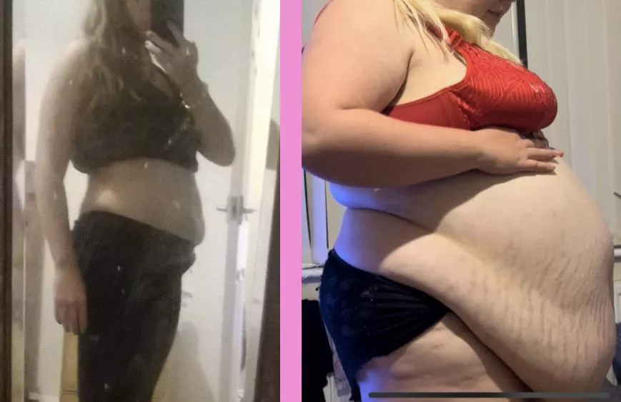 The first was supposed to be a weight loss “I’m so fat” before picture, little did she no…