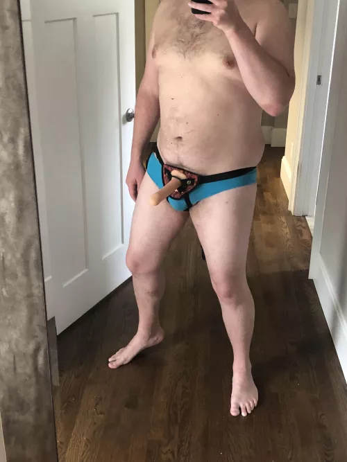 The only way my date would let me fuck her was in her panties and with a strap-on