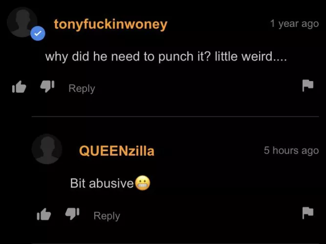 the person in the vid was a red flag