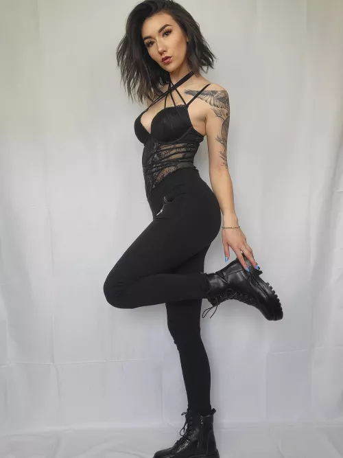 The shine from these boots is enough to melt your mind