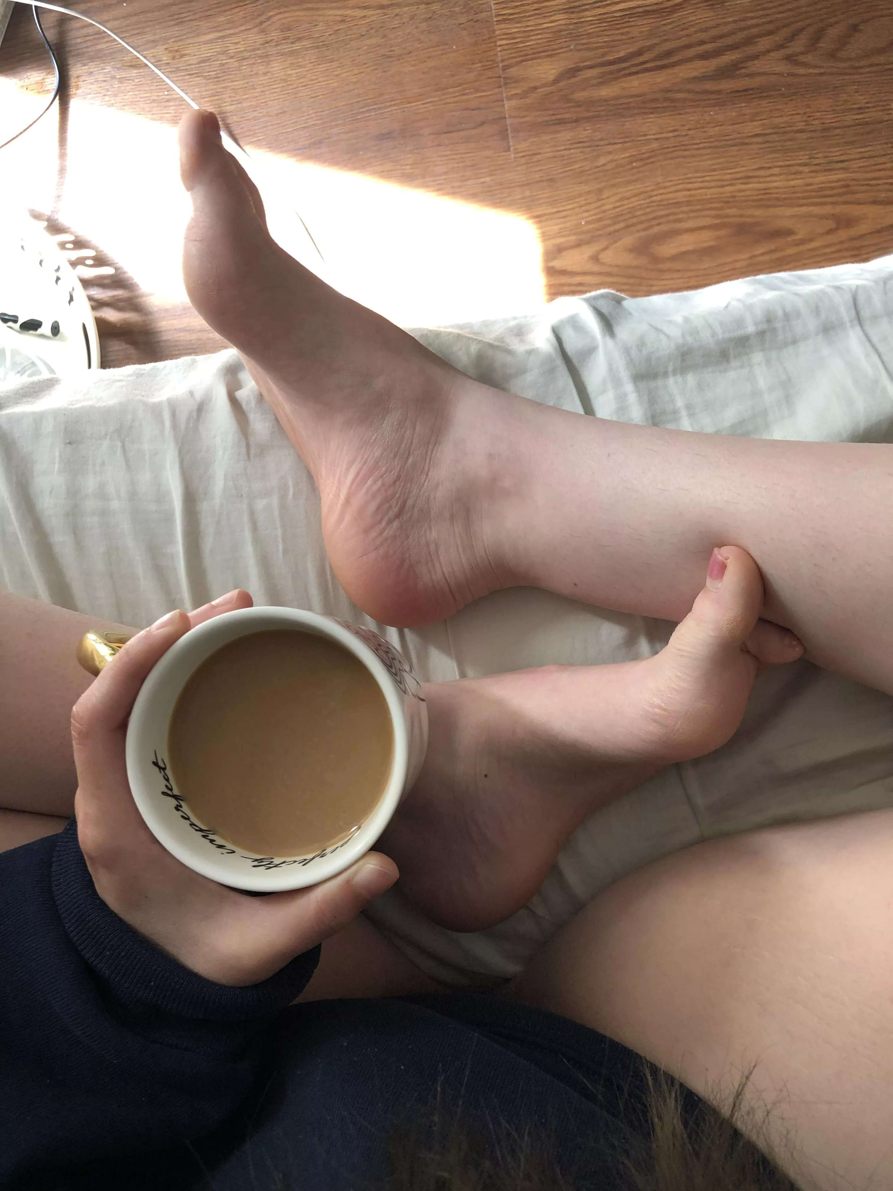 There’s nothing under that sweatshirt 😉