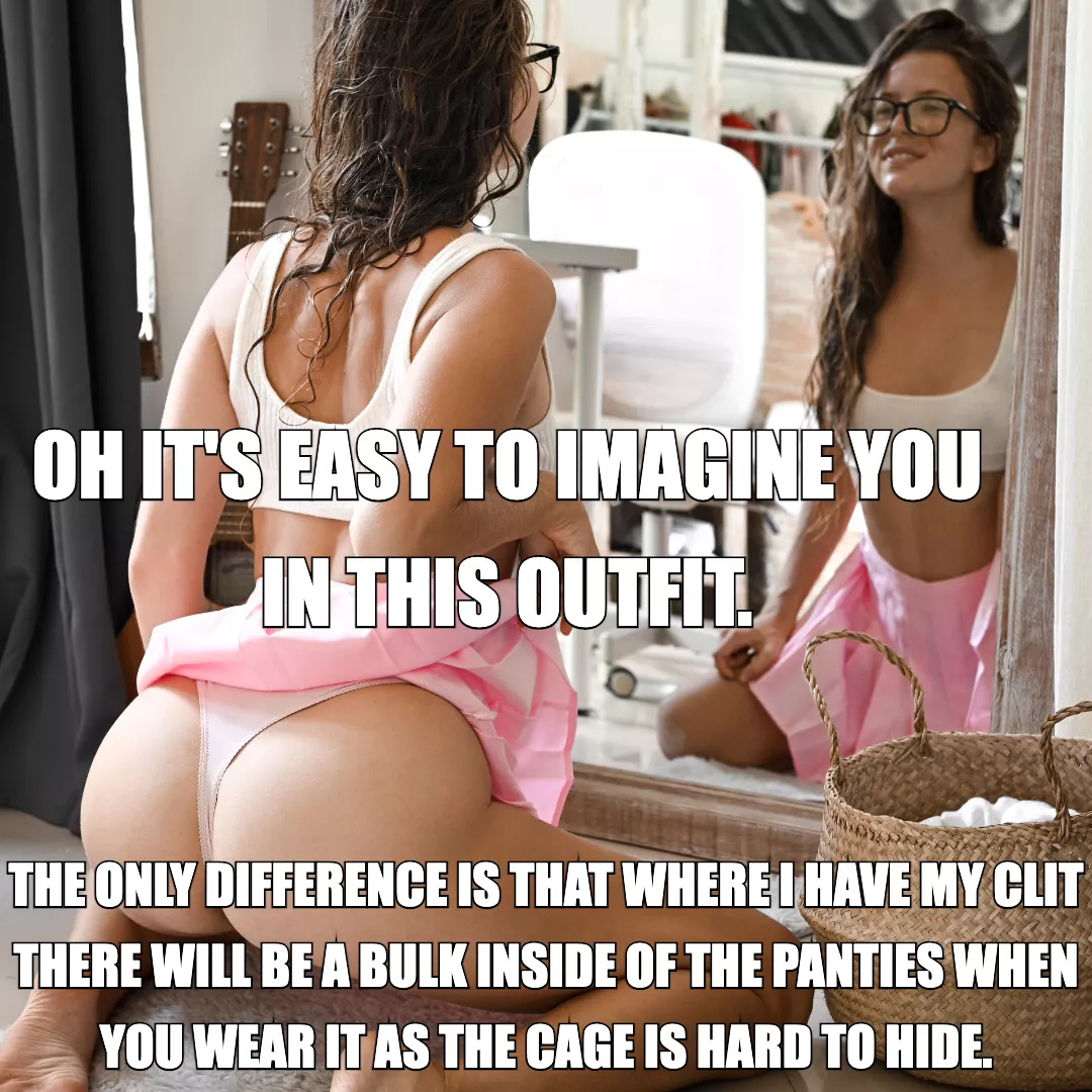 There's something sticking out inside the panties.. 🤭