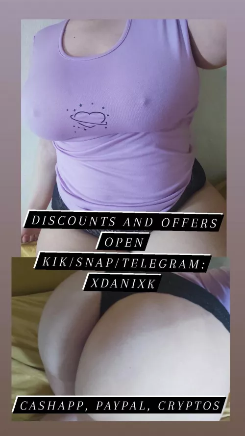 🔴THICK AND CURVY GIRL READY 4YOU🔴 CURVY LATINA, BIG ASS AND BIG TITS. Pics/Vids⭕Sexting⭕Videochat⭕GFE ⭕ Roleplay ⭕DOM/SUB and more. 💁🏻♀️I can do verification ⭕Kik: xdanixk ⭕Snap: xdanixk ⭕Telegram: xdanixk