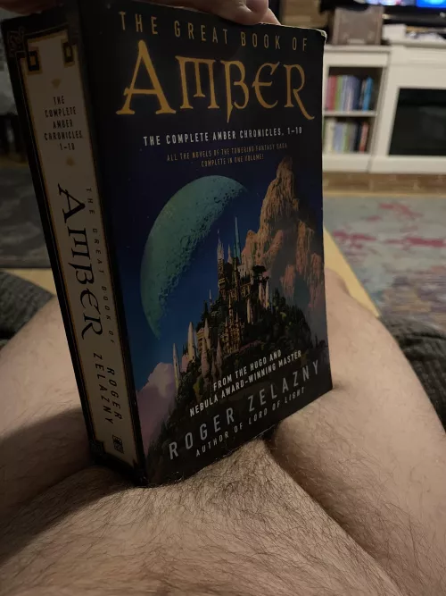 Thought about posting a full dick pic next to my current read but didn’t want to invite the size comparison.