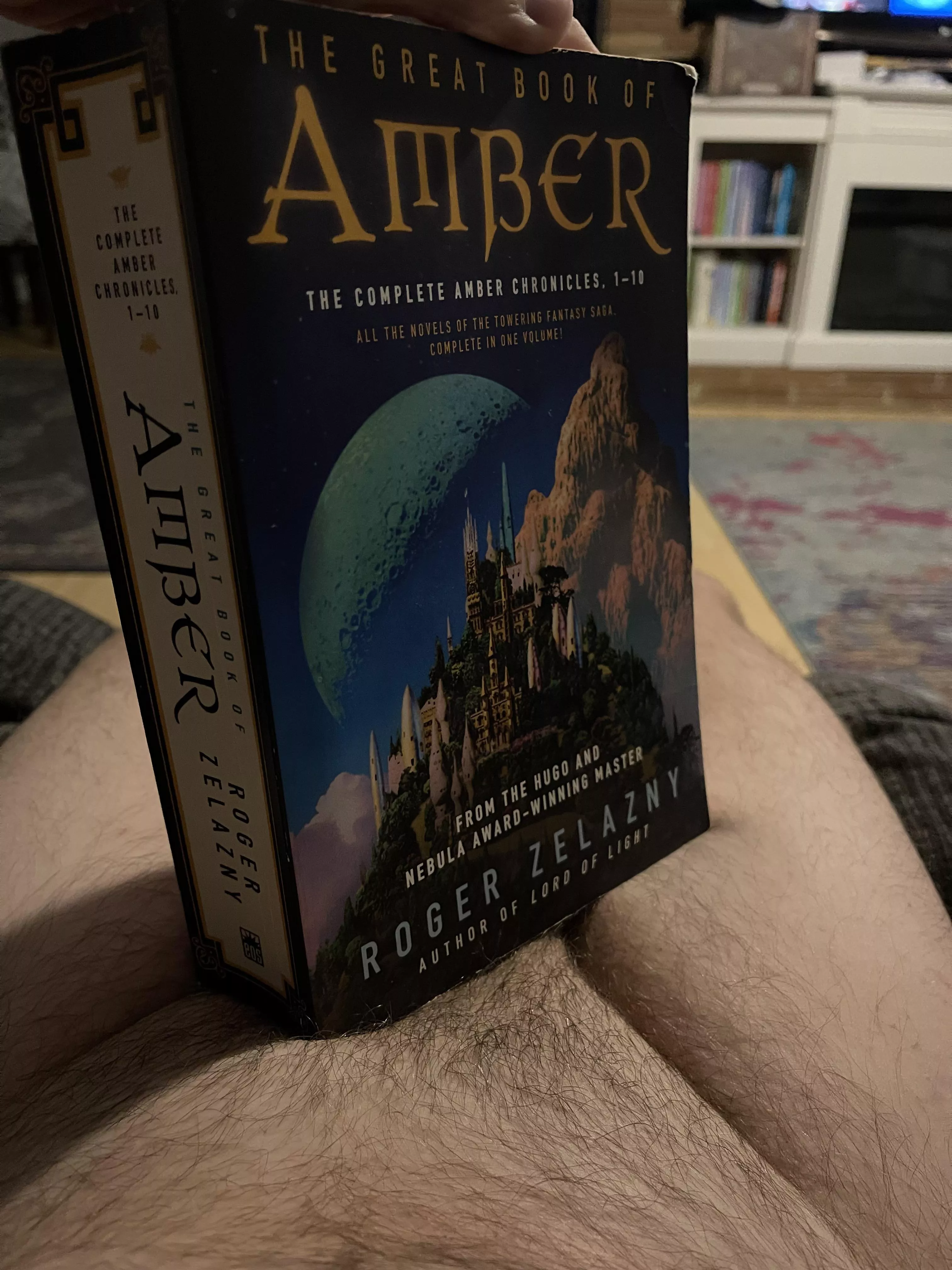 Thought about posting a full dick pic next to my current read but didn’t want to invite the size comparison.