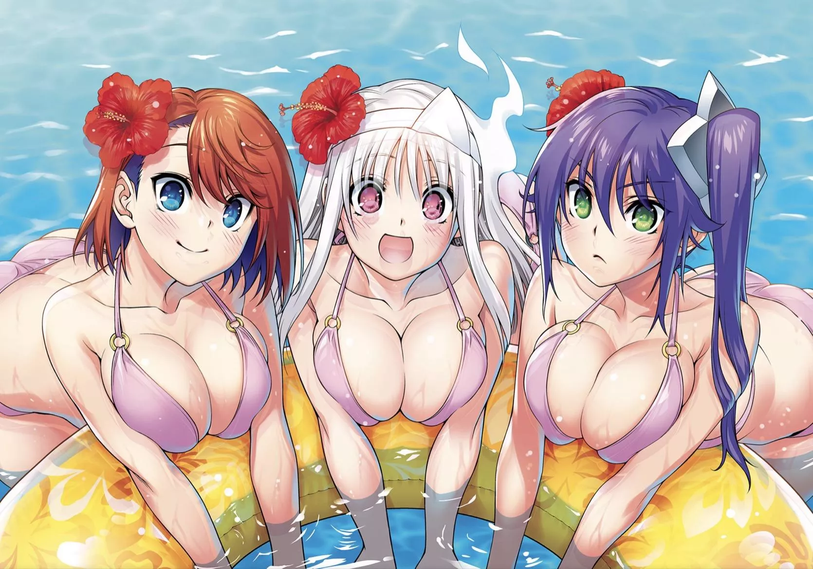 Three pairs of amazing tiddies [Yuuna and the Haunted Hot Springs Vol 13]