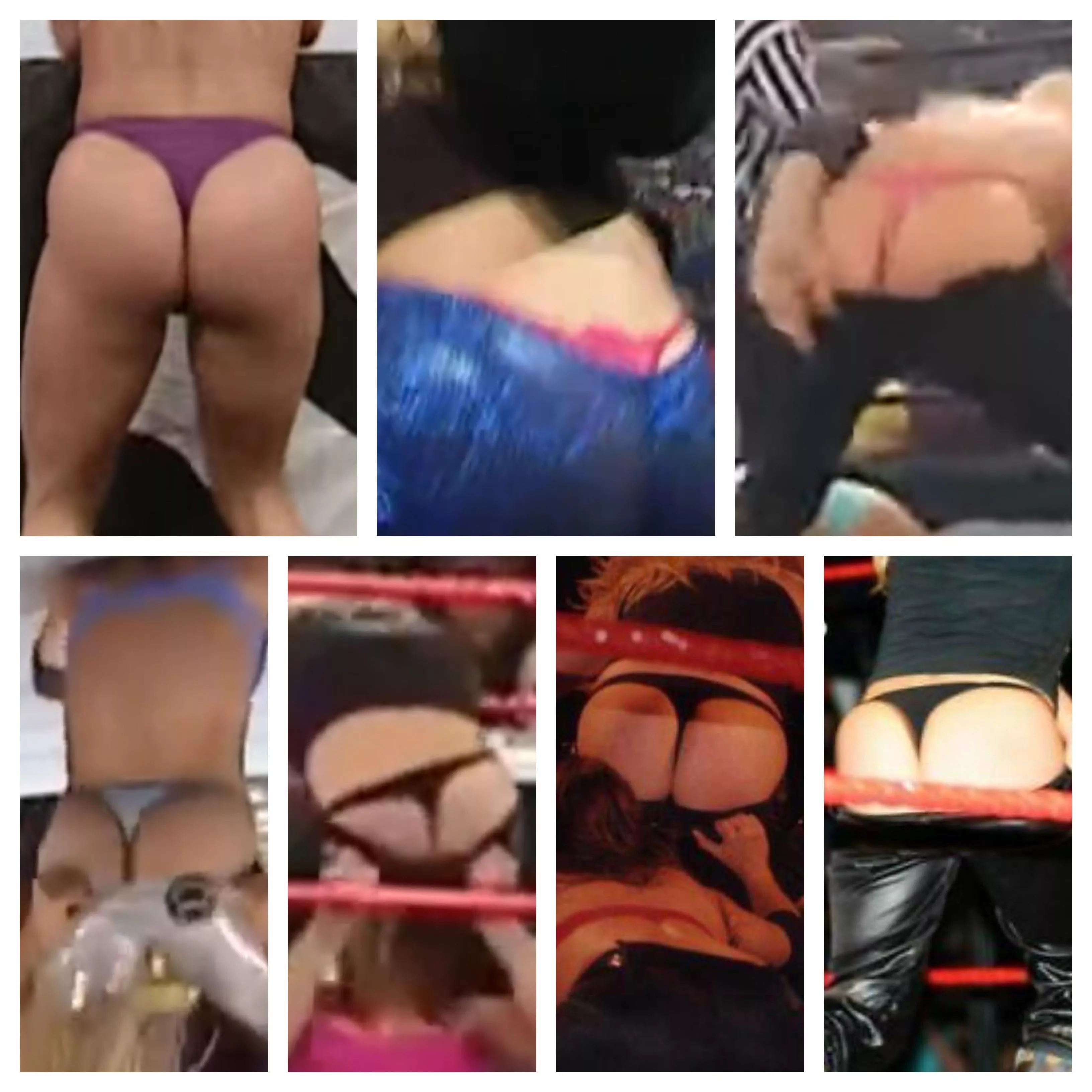 Trish Stratus’s thongs in her Bra And Panty Matches