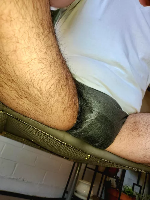 trying out some adult diapers. didn't quite contain it all.