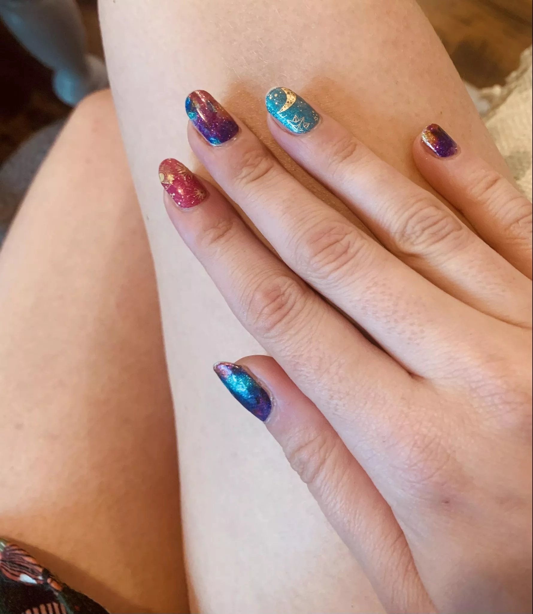 Trying to decide what to change these beauties to tomorrow, any suggestions? Will be naked nails tonight so I can oil them ❤️