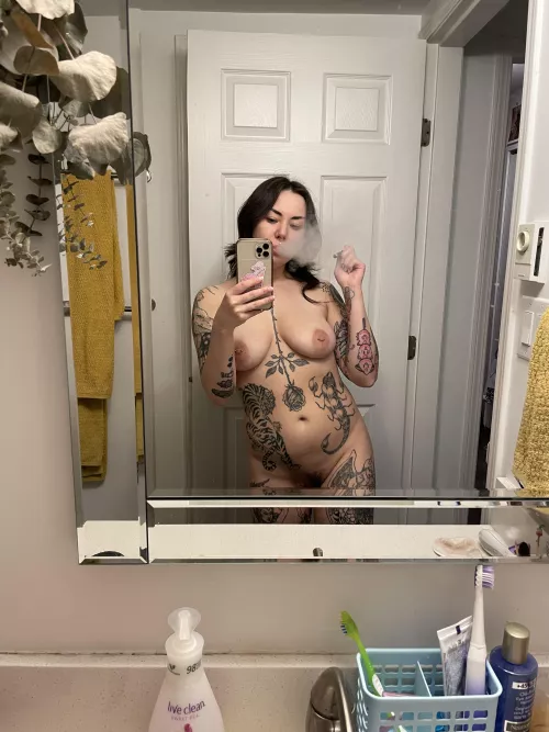 Vaping before bath time!