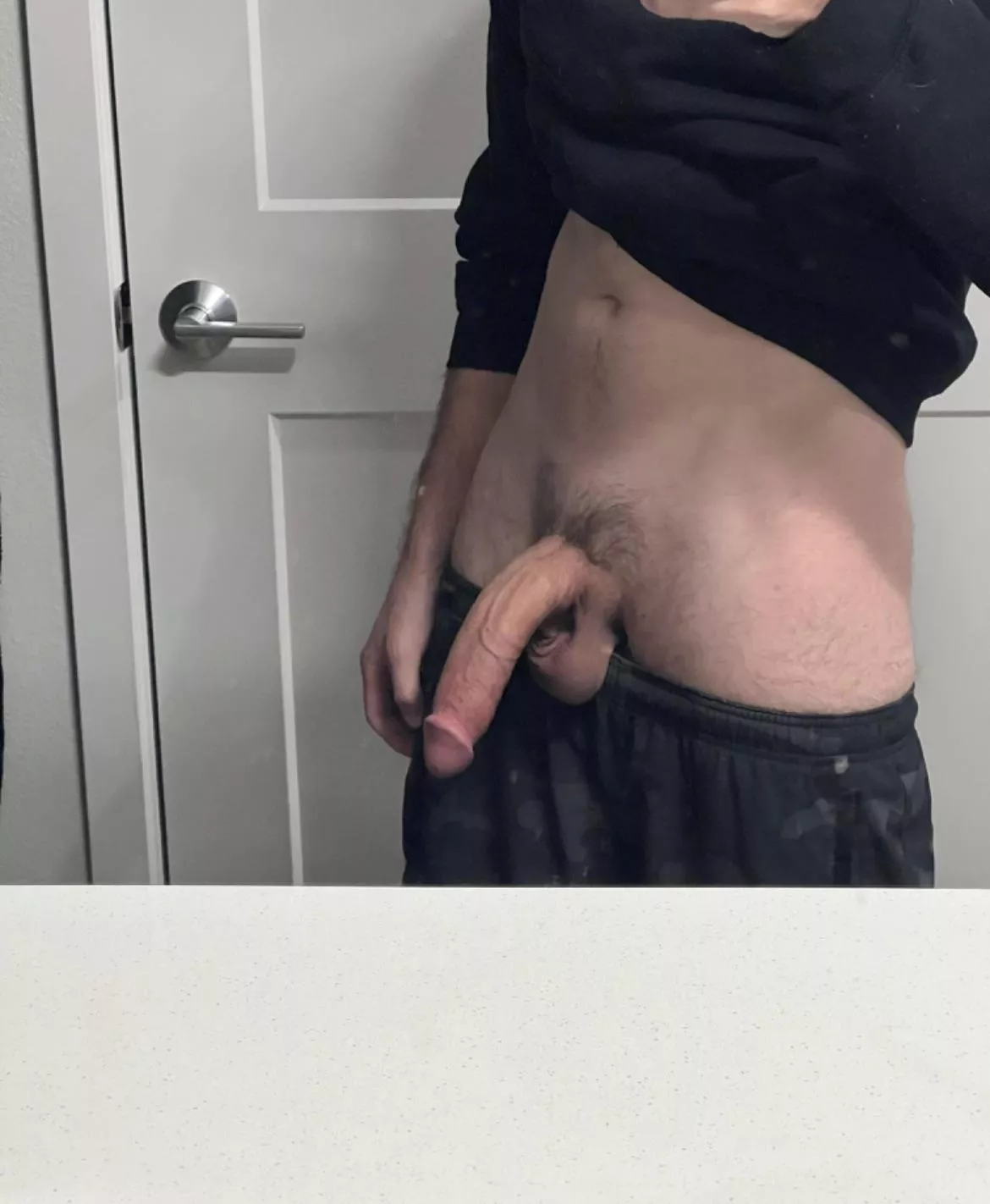 Waiting for someone to be on their knees under my cock Waiting for someone to be on their knees under my cock