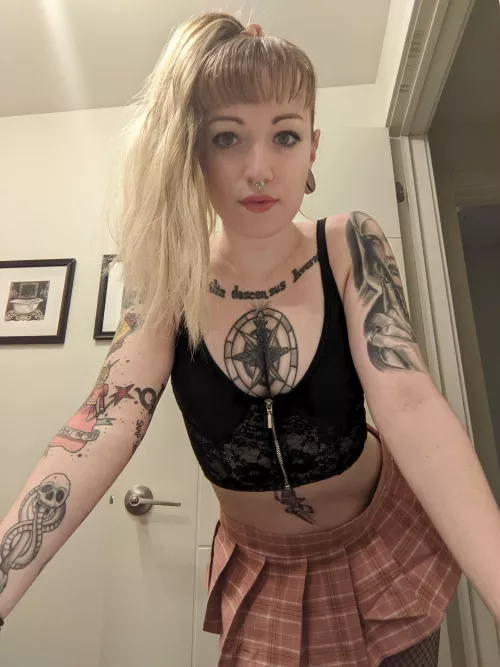 Waiting for you to come find out if I have panties or not 😜