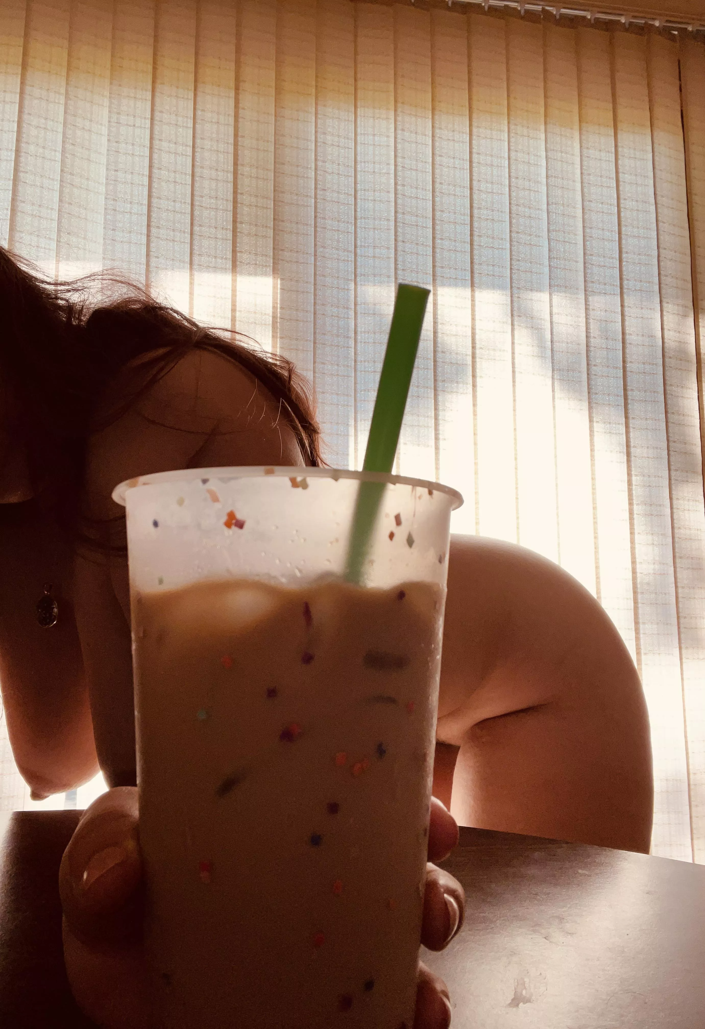 Wanna sip? I think you’d love the taste.. the coffee ain’t so bad either [f32]