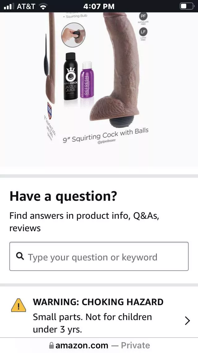 Warning: choking hazard