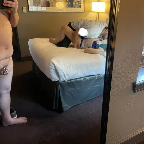 We made my cuck strip immediately so my new Bull could see how unsatisfied I am at home. We had some good laughs!