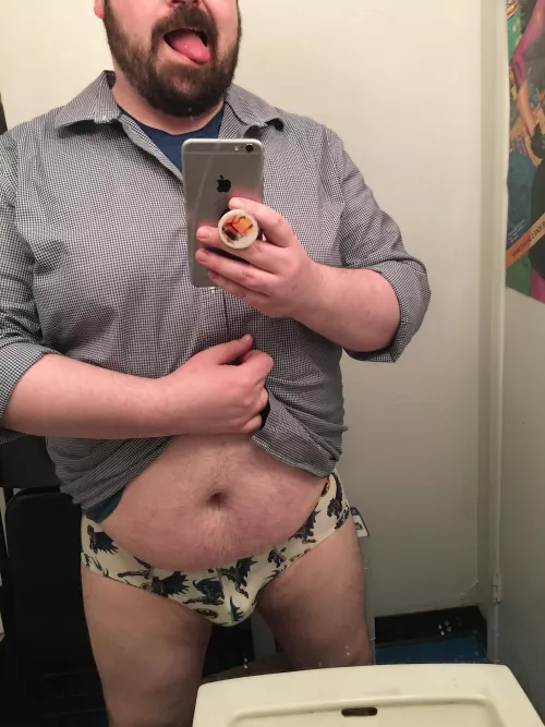 Wearing a new pair at work and I keep getting hard…