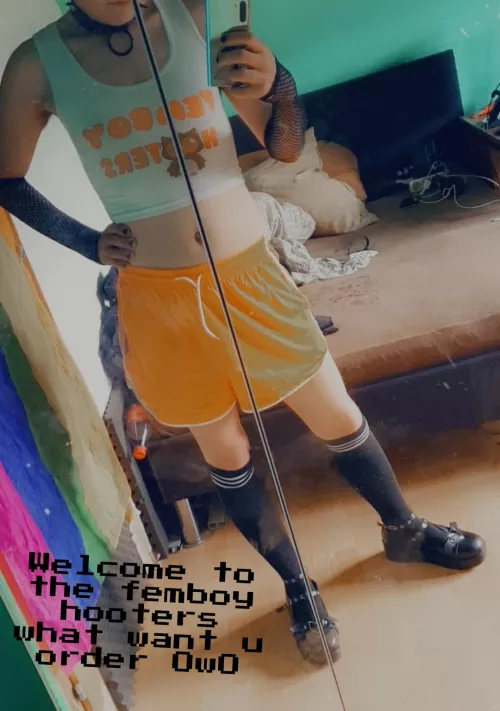 Welcome to the Femboy hooters what want you order UwU