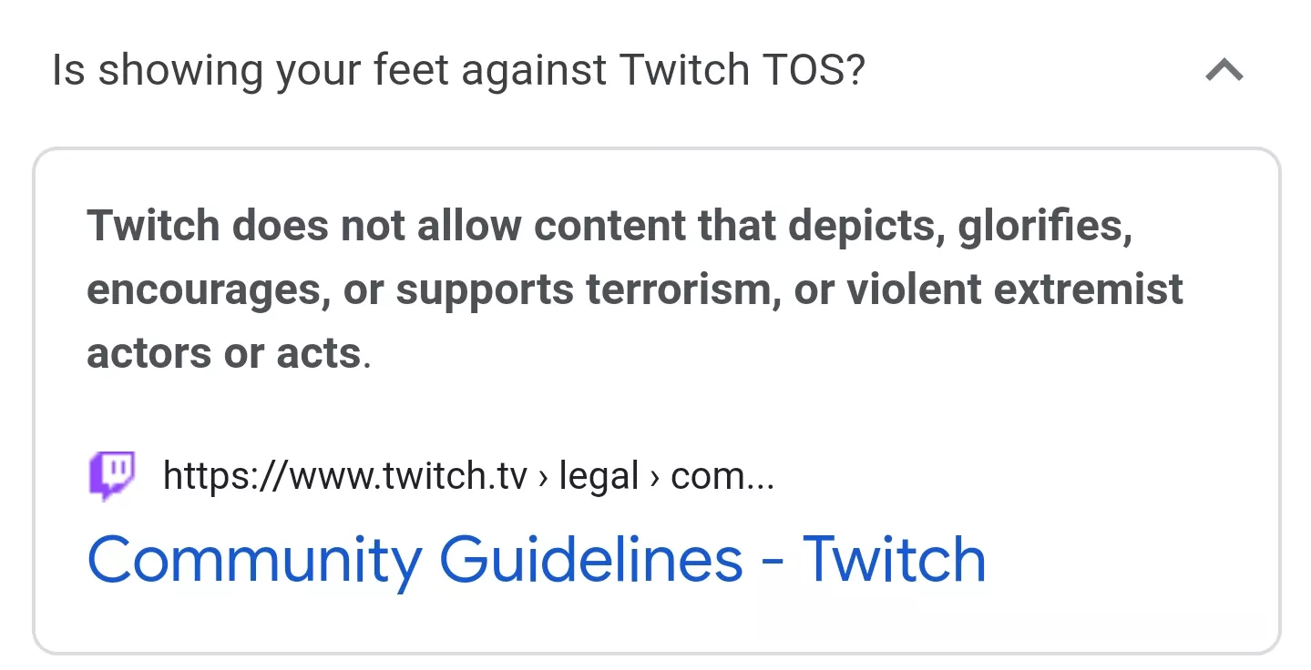 Well what fun is there to be had if you can't have terroristic feet